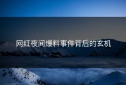 网红夜间爆料事件背后的玄机