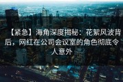 【紧急】海角深度揭秘：花絮风波背后，网红在公司会议室的角色彻底令人意外