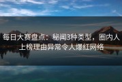 每日大赛盘点：秘闻3种类型，圈内人上榜理由异常令人爆红网络